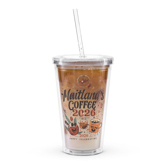 Clear plastic tumbler