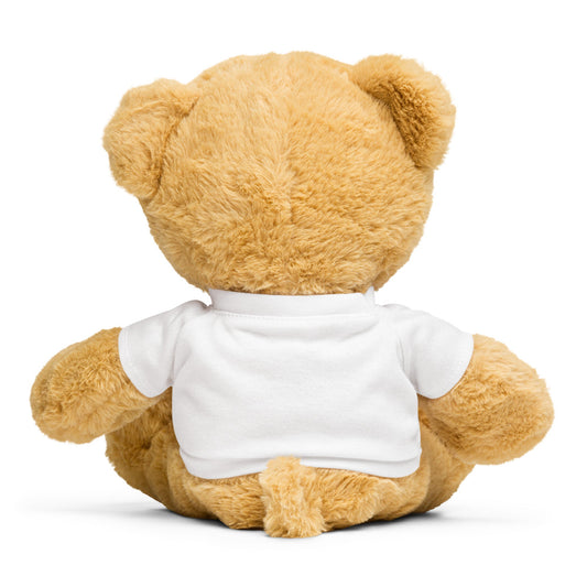 Soft Teddy Bear with T-Shirt - Cuddly Coffee Lover Gift