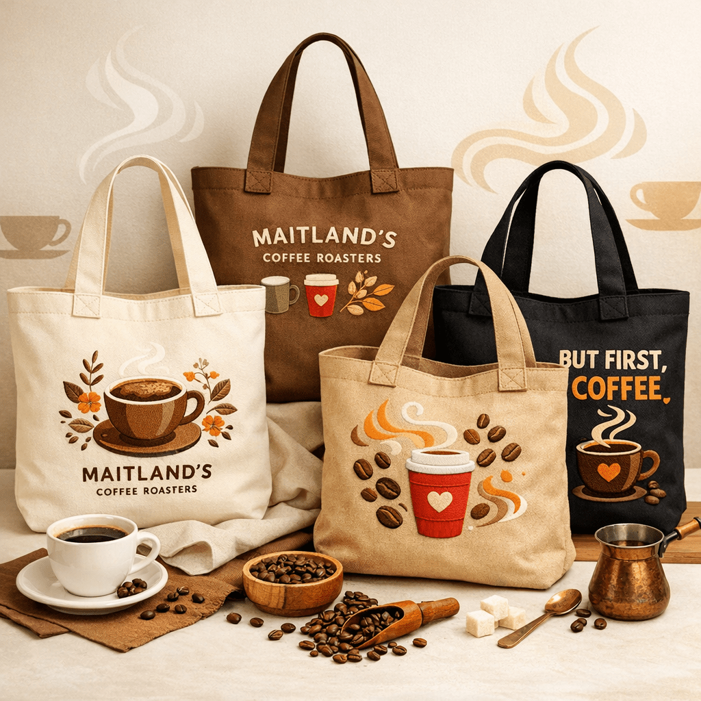 Chic & Sustainable Totes: Eco-Friendly, Fashionable, and Branded Shopping Bags Collection - Maitland’s Coffee Hand Roasters