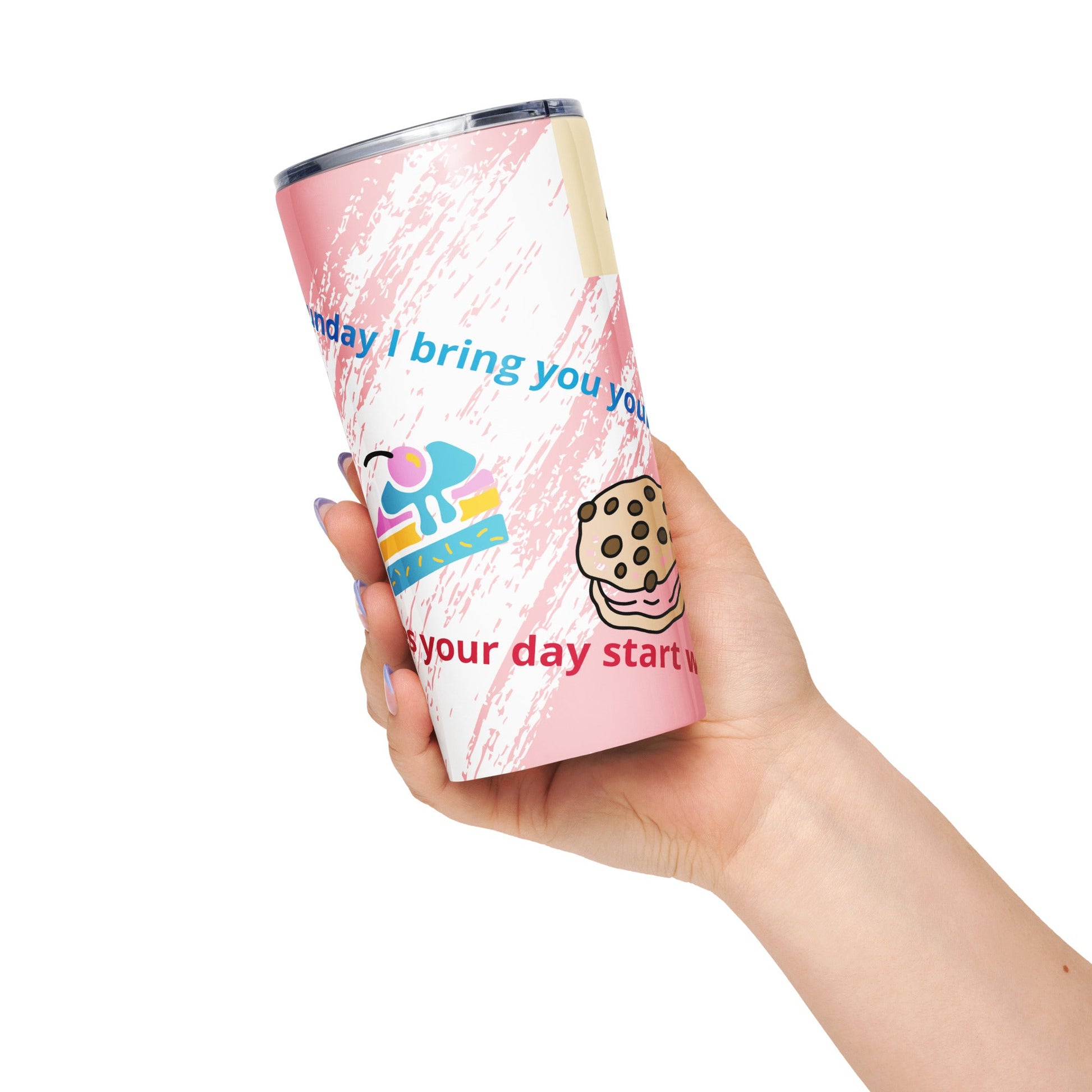 Tapered stainless steel tumbler