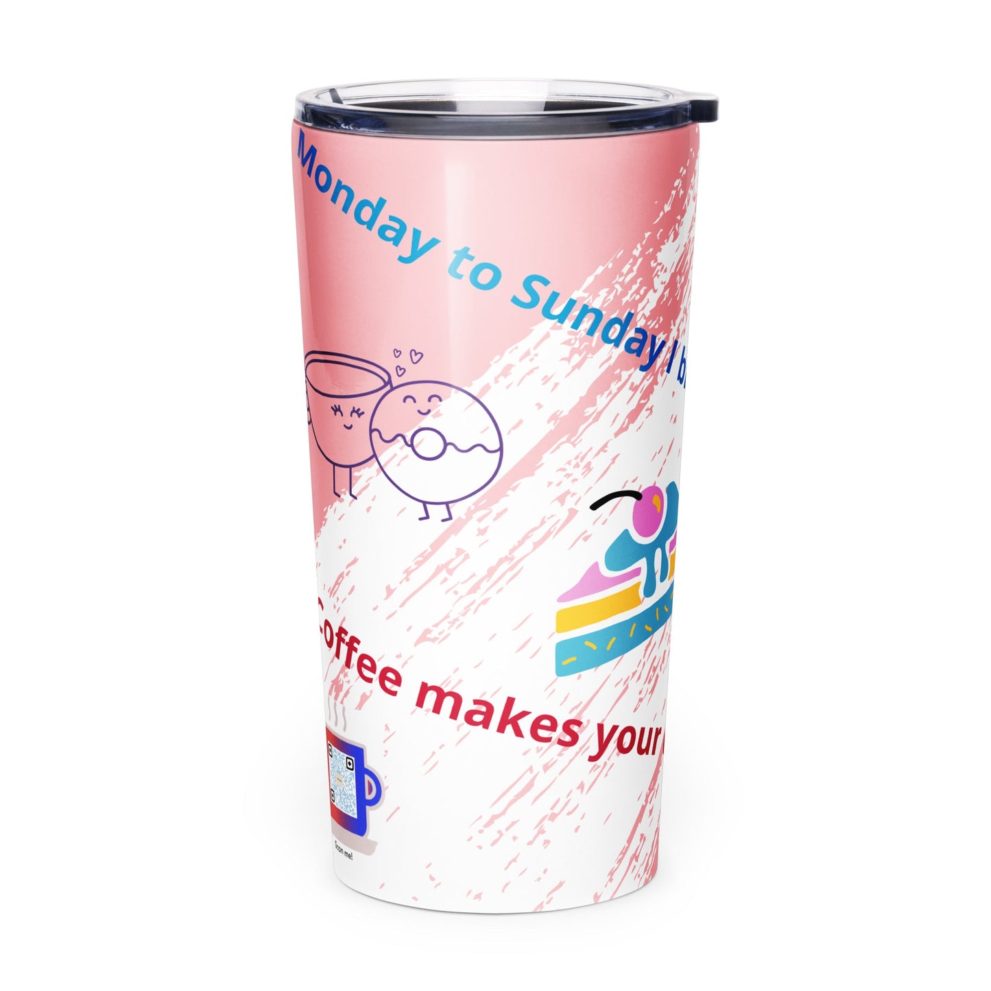 Tapered stainless steel tumbler