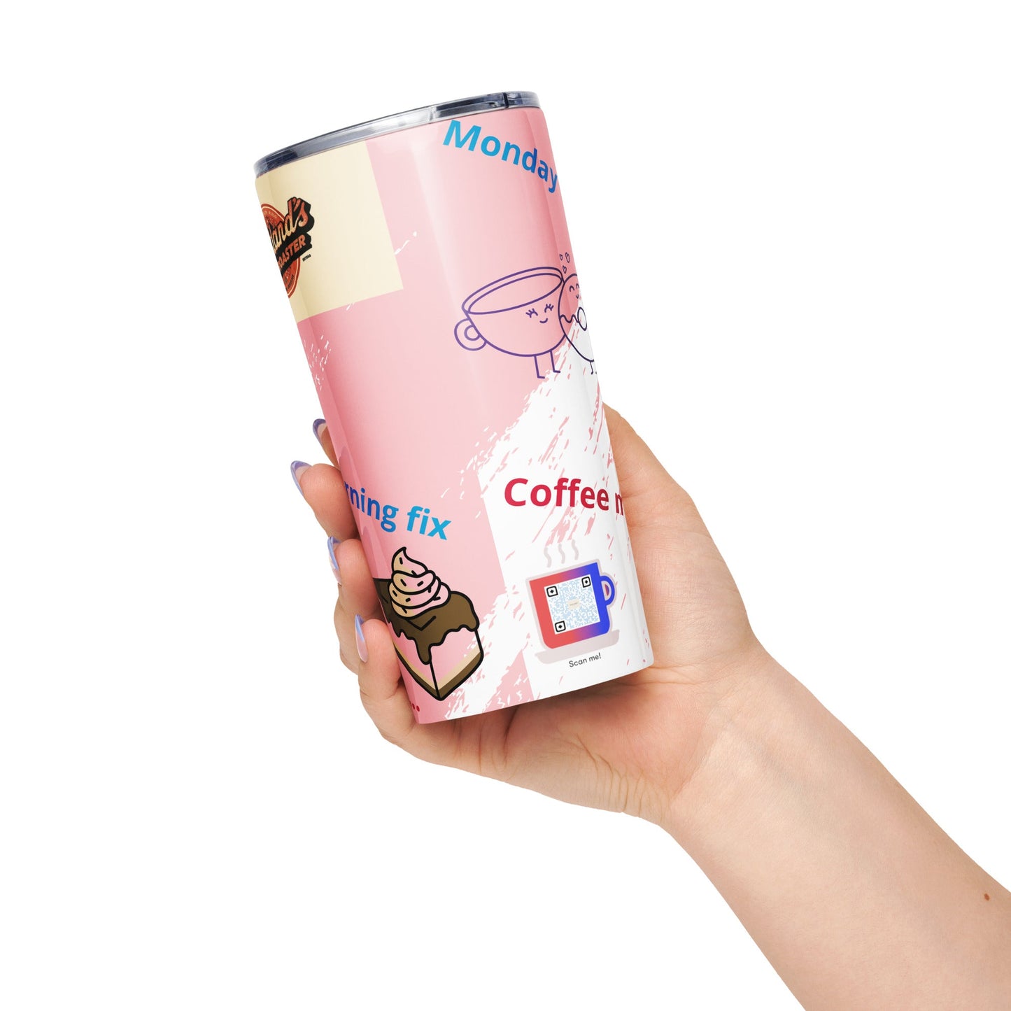 Tapered stainless steel tumbler