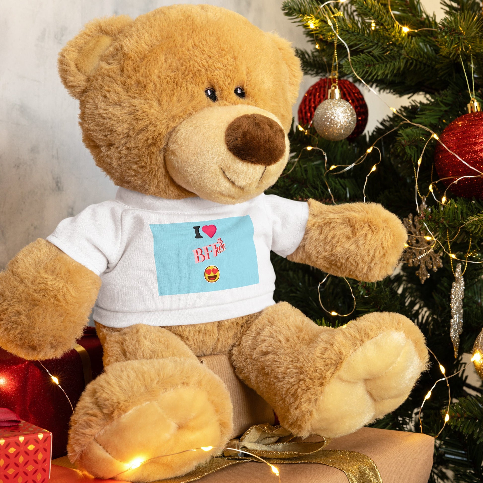 Soft Teddy Bear with T-Shirt - Cuddly Coffee Lover Gift
