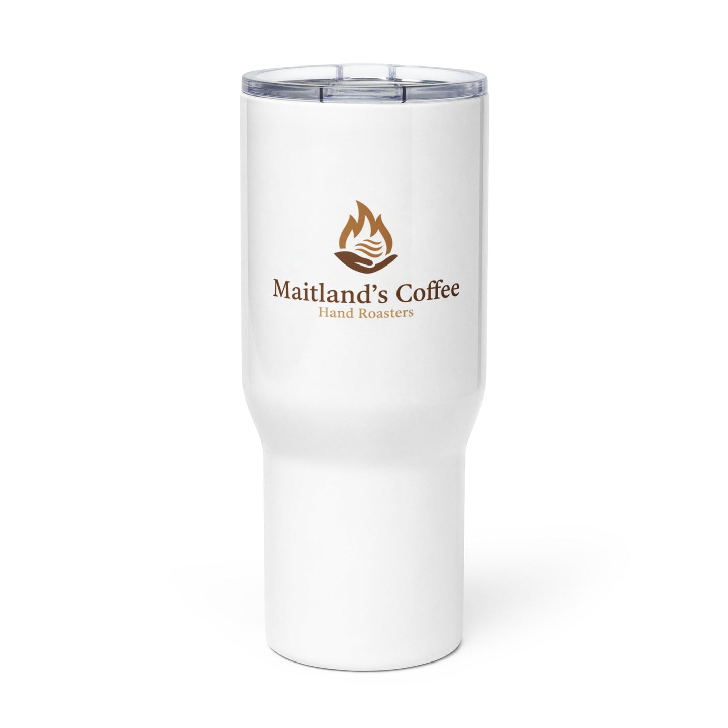 Travel mug with a handle