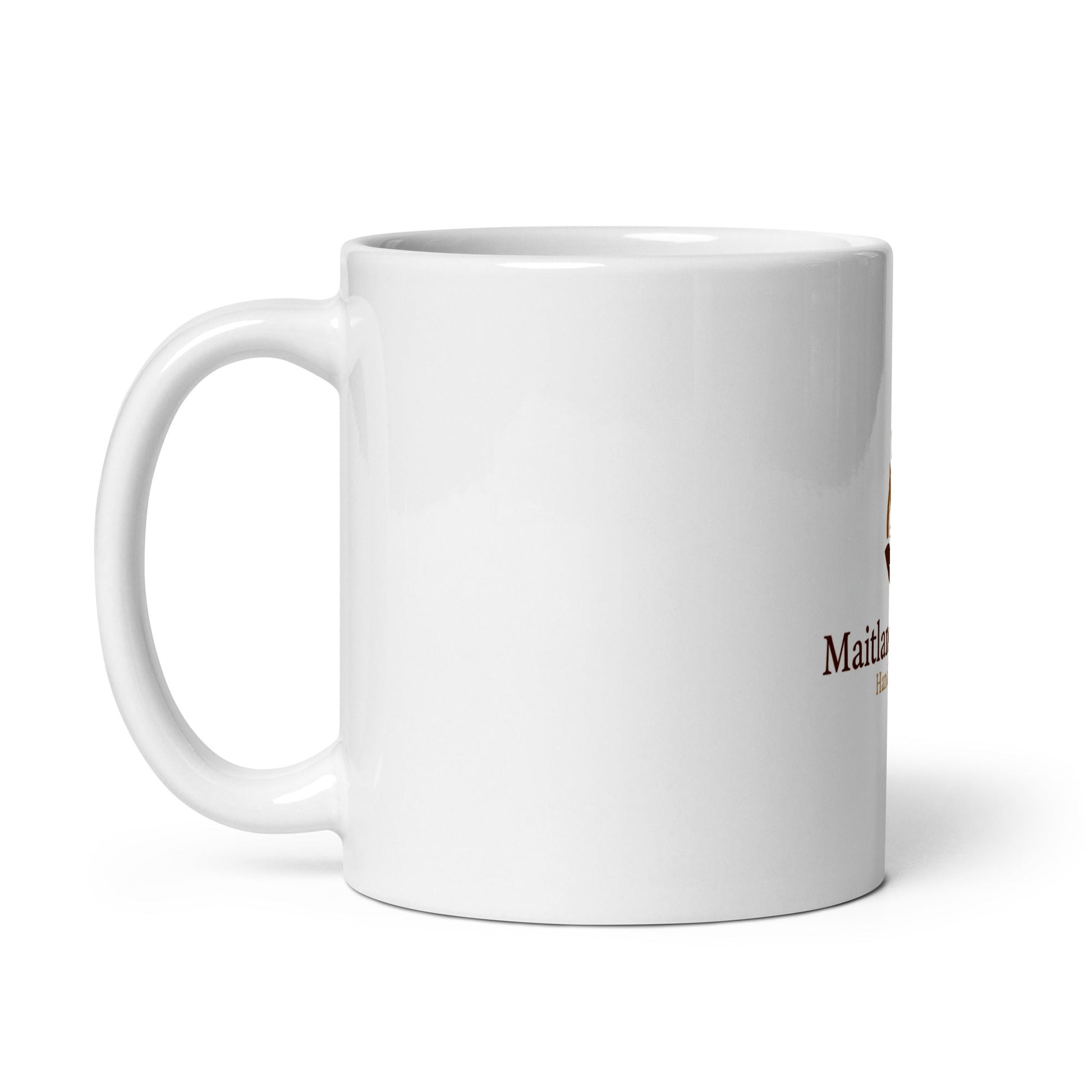 White glossy mug