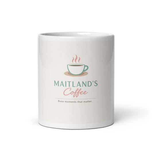 Maitland's Coffee Mug - Luxury White Glossy Mug